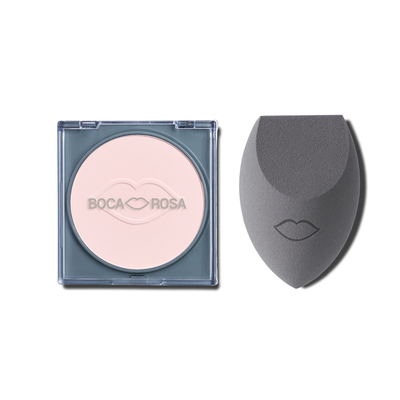 KIT ESPONJA E PÓ TRANSLÚCIDO BOCA ROSA